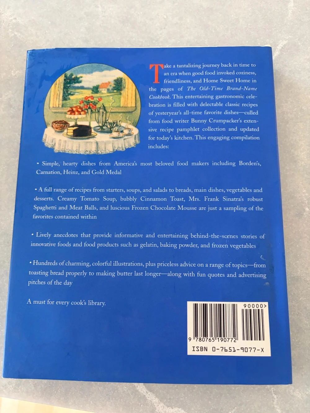 The Old-Time Brand-Name Cookbook Bunny Crumpacker Vintage Recipes Hardcover